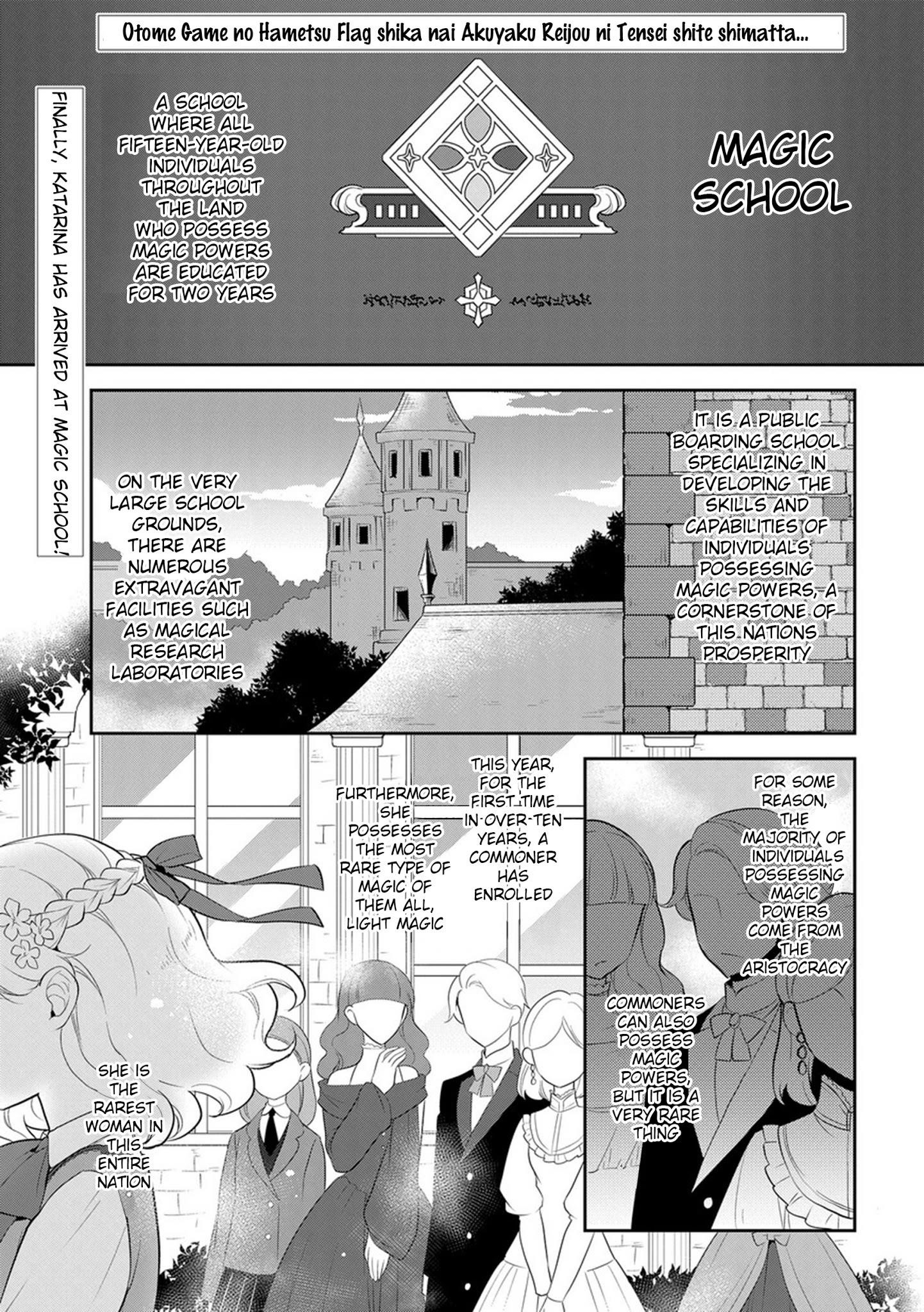 Otome Game No Hametsu Flag Shika Nai Akuyaku Reijou Ni Tensei Shite Shimatta… Chapter 8 - Page 1