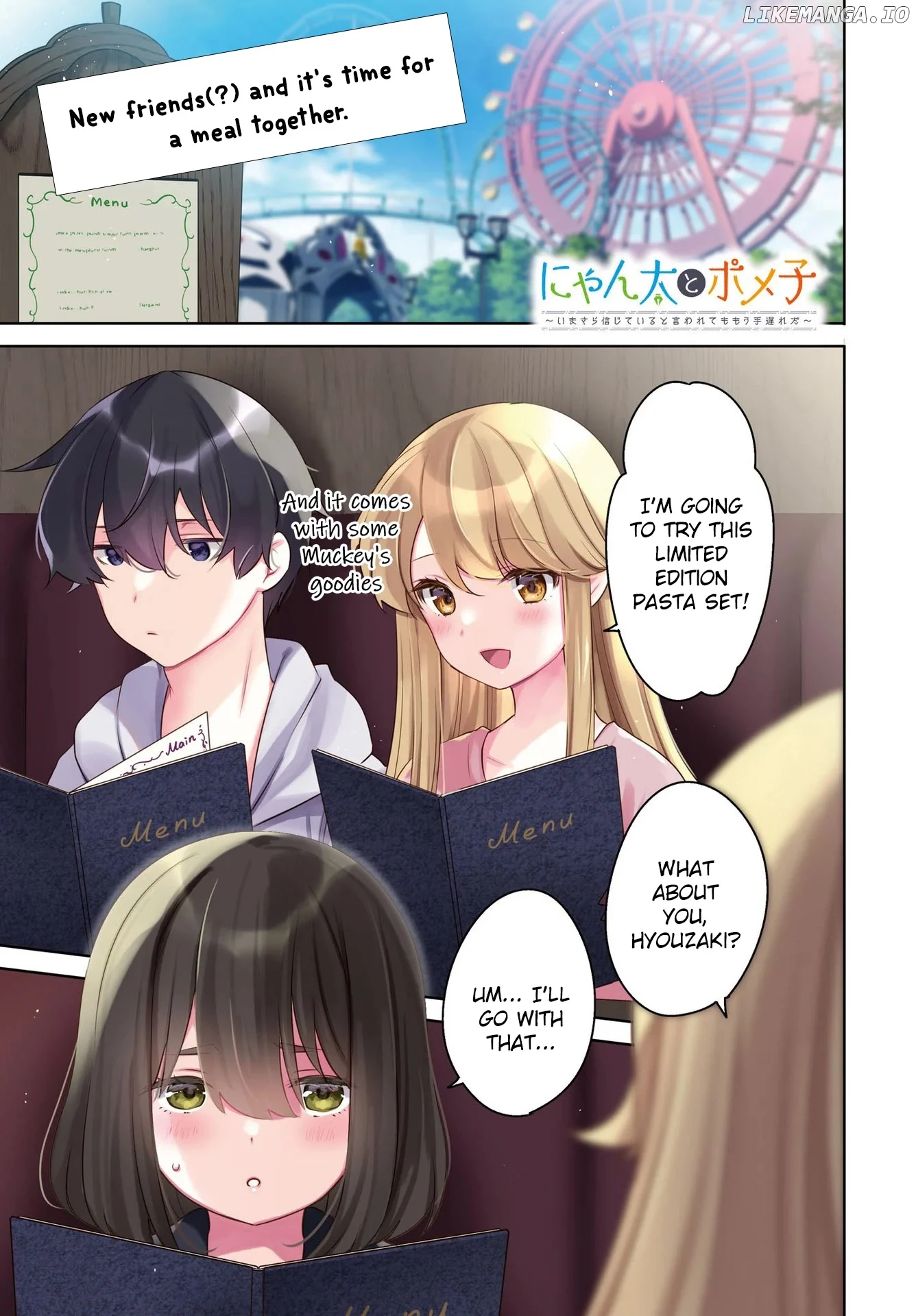 Nyanta to Pomeko ~Imasara Shinjiteiru to Iwarete mo Mouteokureda~ Chapter 13 - Page 1