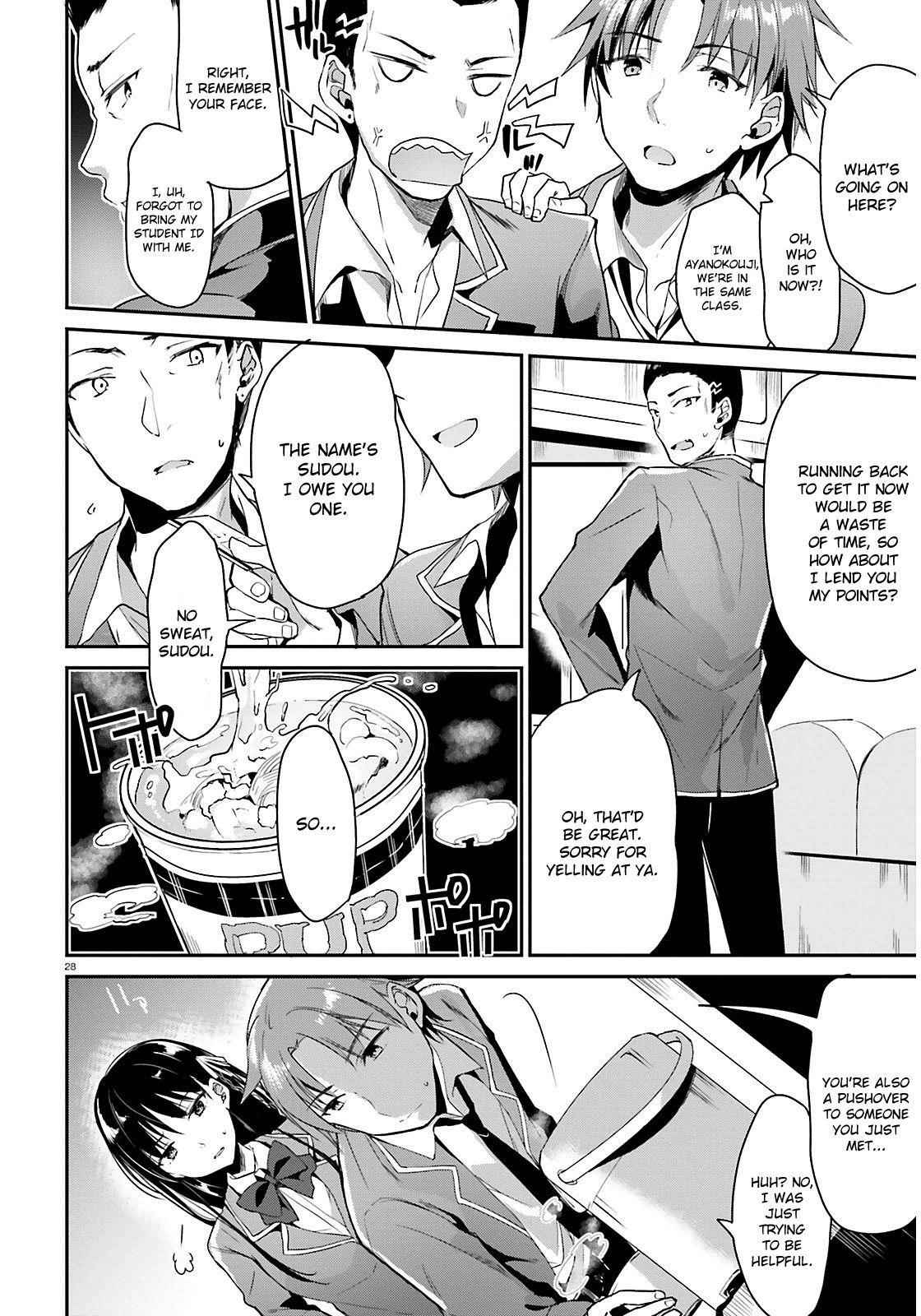 Youkoso Jitsuryoku Shijou Shugi no Kyoushitsu e Chapter 1 - Page 28