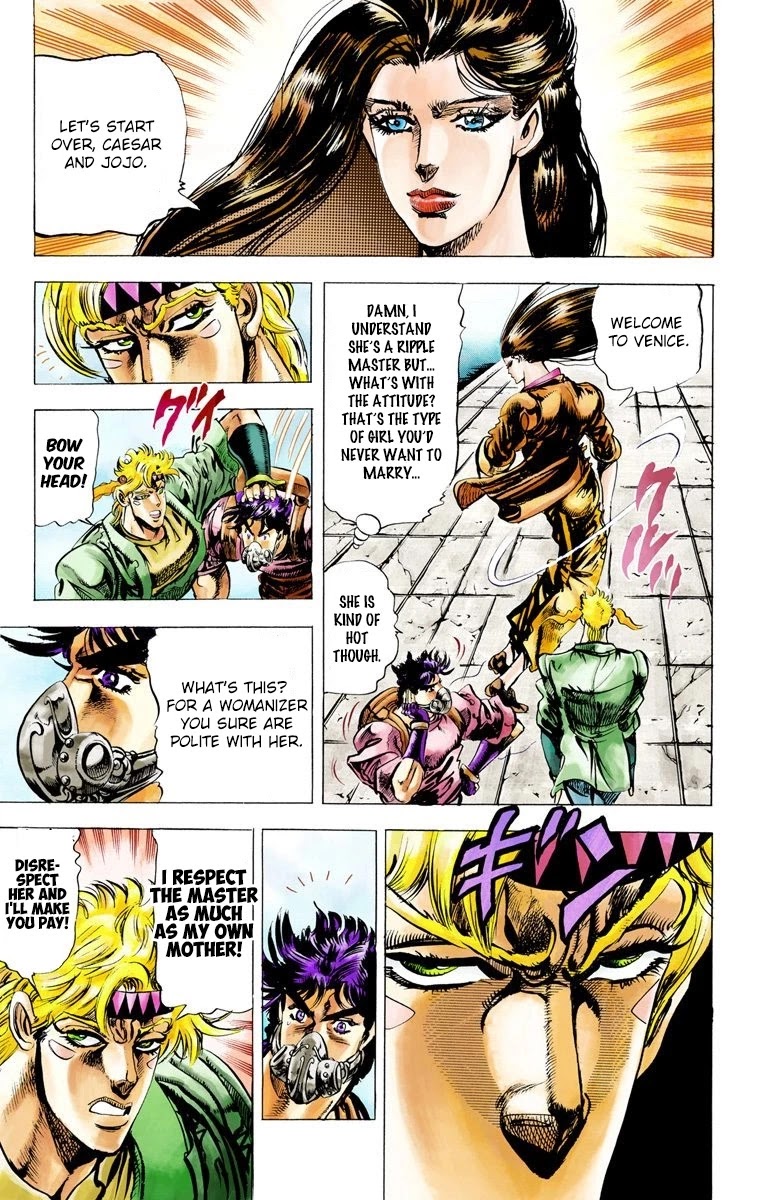 JoJo’s Bizarre Adventure Part 2 – Battle Tendency (Colored) Chapter 28 - Page 11