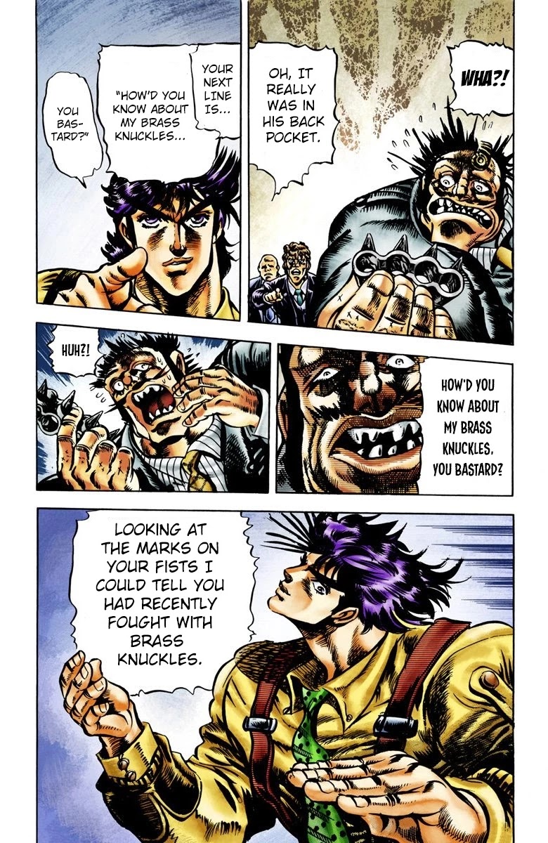 JoJo’s Bizarre Adventure Part 2 – Battle Tendency (Colored) Chapter 3 - Page 13