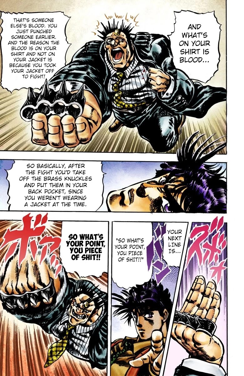 JoJo’s Bizarre Adventure Part 2 – Battle Tendency (Colored) Chapter 3 - Page 14