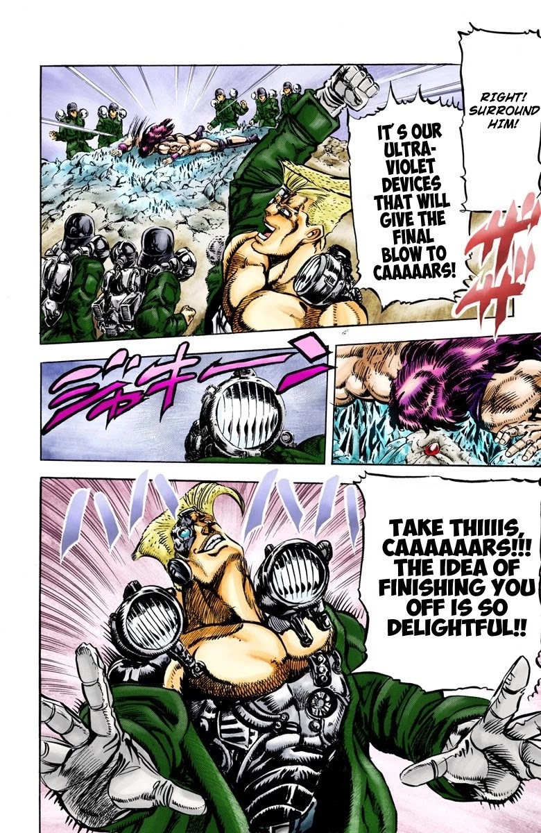 JoJo’s Bizarre Adventure Part 2 – Battle Tendency (Colored) Chapter 64 - Page 13