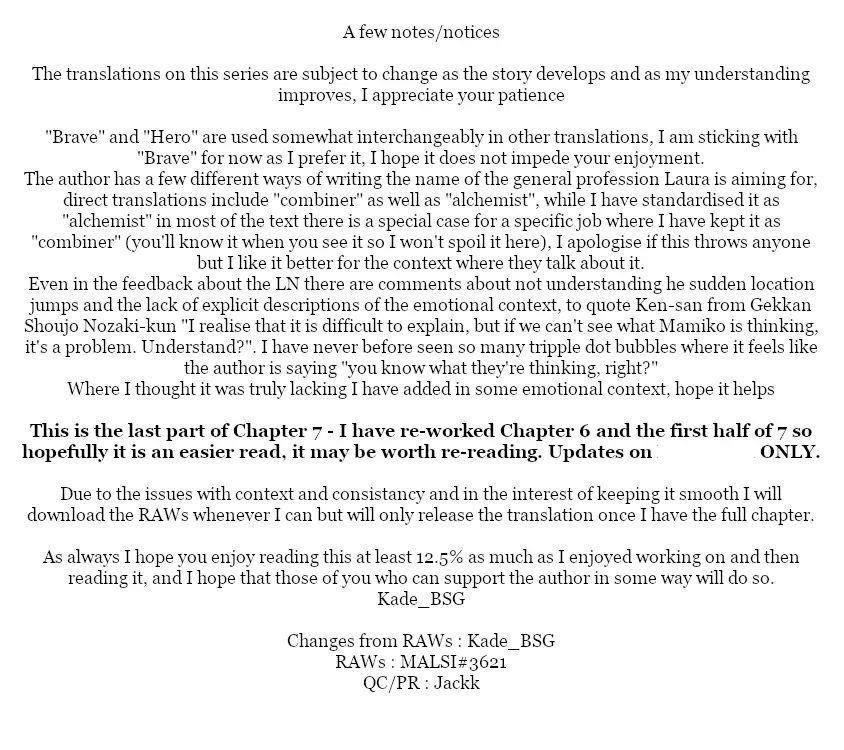 I reincarnated as a hero’s childhood friend who lost her job as a heroine, so I changed jobs to alchemist Chapter 7.5 - Page 1