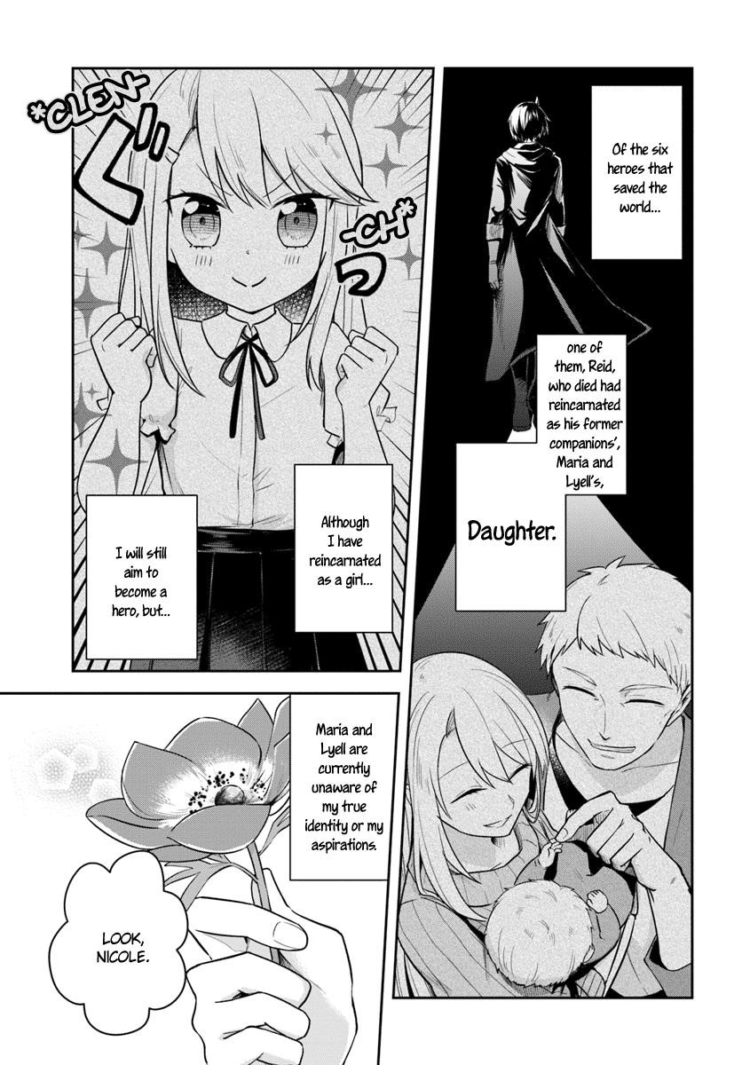 The Hero Who Was Reborn as a Daughter of the Heroes Aims to Become a Hero Again Chapter 2 - Page 1
