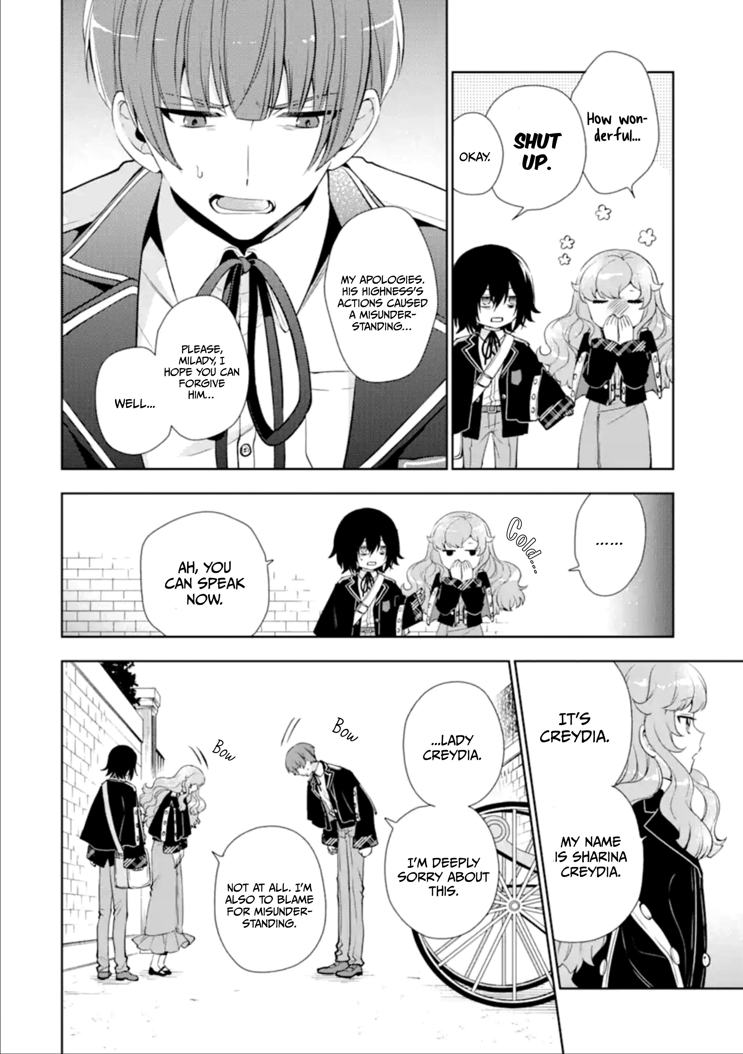 The Noble Girl With a Crush on a Plain and Studious Guy Finds the Arrogant Prince to Be a Nuisance Chapter 1.3 - Page 8