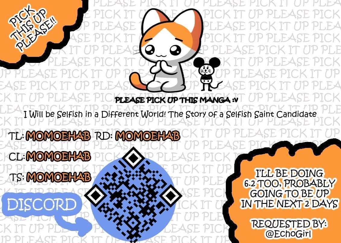 I Will Be Selfish in a Different World! the Story of a Selfish Saint Candidate Chapter 6.1 - Page 14