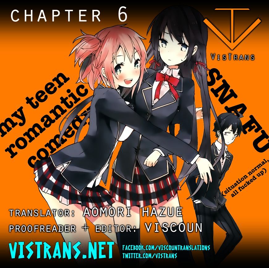My Youth Romantic Comedy Is Wrong as I Expected Chapter 6 - Page 1