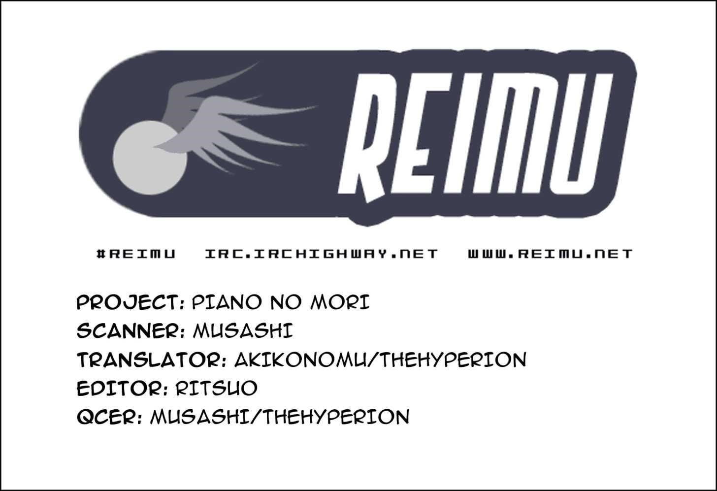 Piano no Mori Chapter 2 - Page 1