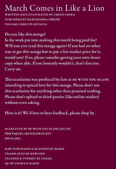 3-gatsu no Lion Chapter 29 - Page 1