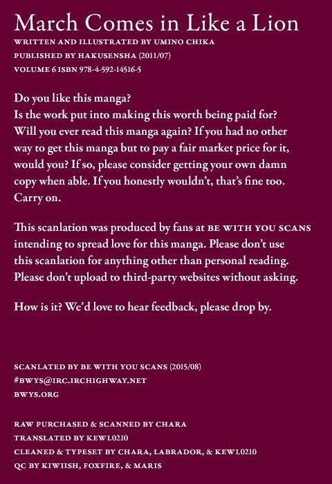 3-gatsu no Lion Chapter 60 - Page 1