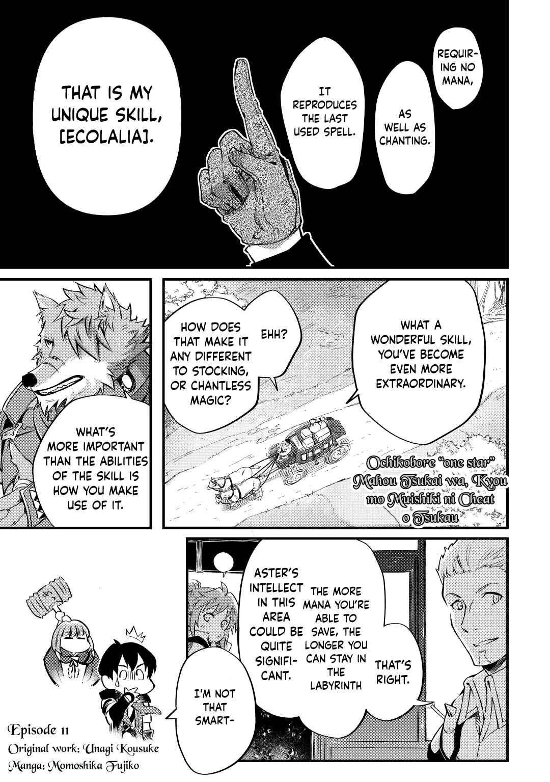 Ochikobore “1” Mahou Tsukai wa, Kyou mo Muishiki ni Cheat wo Tsukau Chapter 11 - Page 1