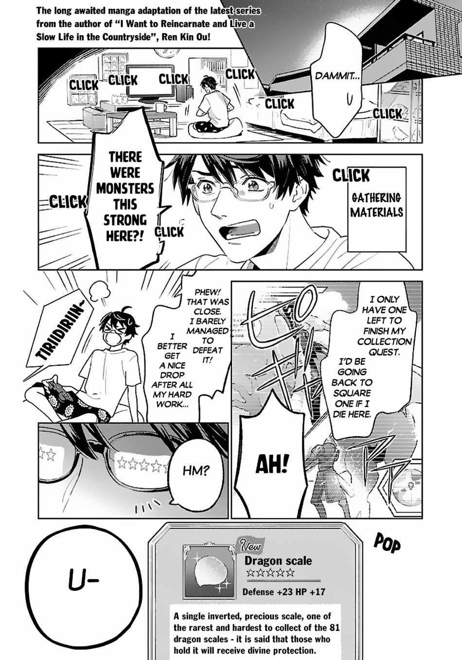 Living a Carefree Life Collecting Raw Materials in Another World Chapter 1 - Page 1