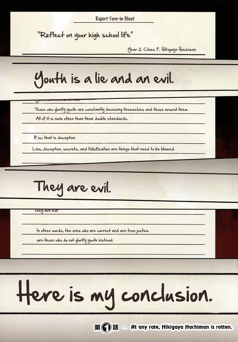 My Youth Romantic Comedy Is Wrong as I Expected @ comic Chapter 1 - Page 2