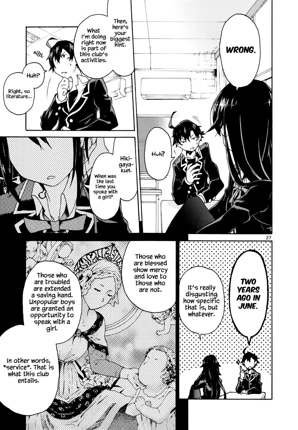 My Youth Romantic Comedy Is Wrong as I Expected @ comic Chapter 1 - Page 28