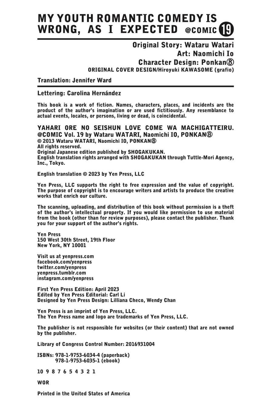 My Youth Romantic Comedy Is Wrong as I Expected @ comic Chapter 105.5 - Page 3