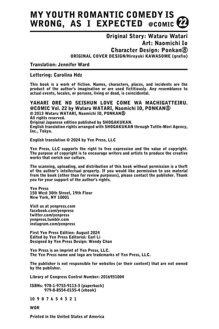 My Youth Romantic Comedy Is Wrong as I Expected @ comic Chapter 118.5 - Page 39