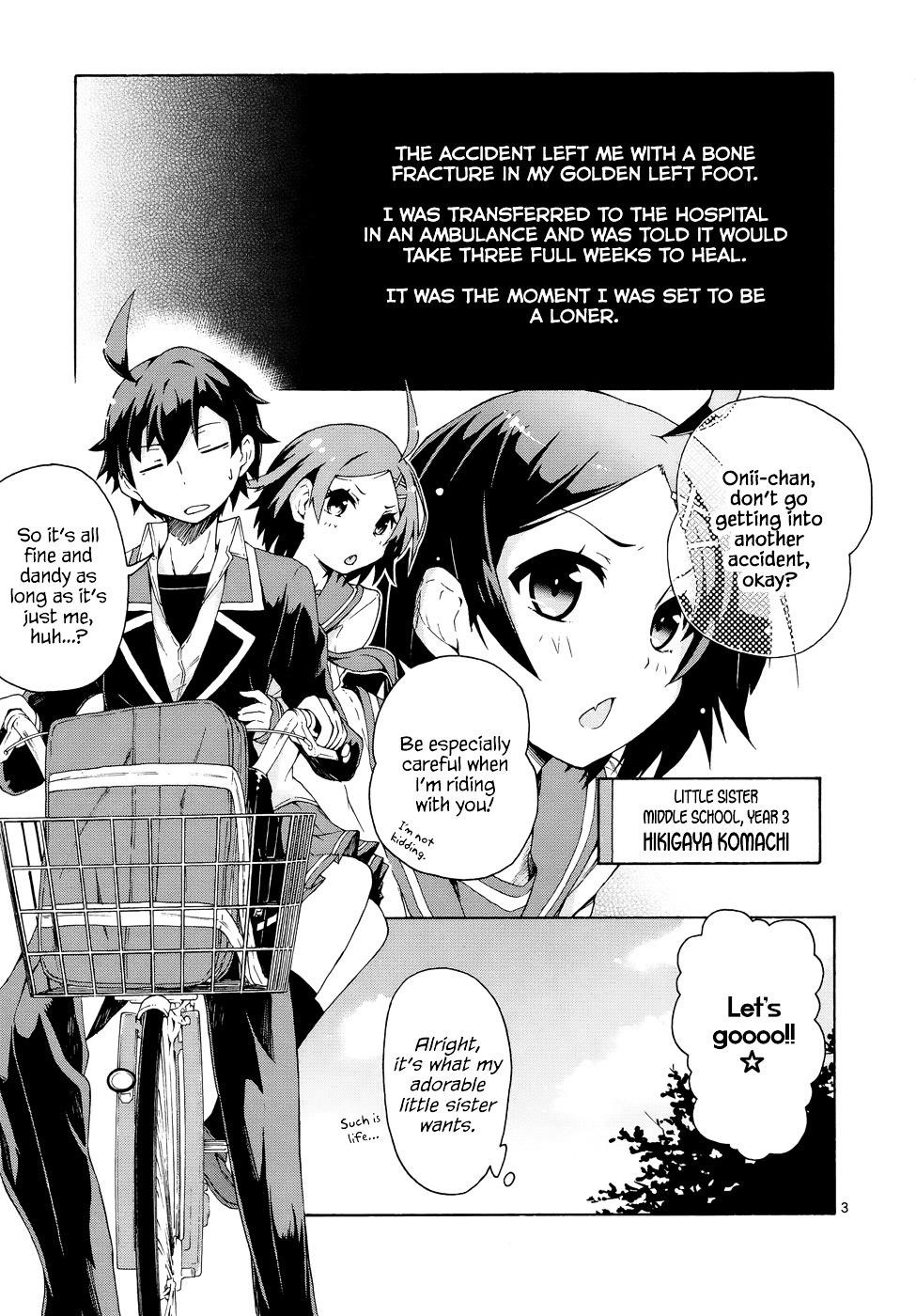 My Youth Romantic Comedy Is Wrong as I Expected @ comic Chapter 2 - Page 3