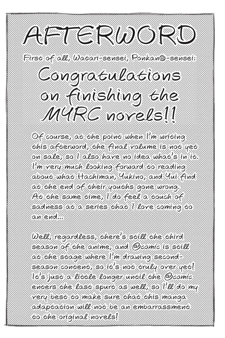 My Youth Romantic Comedy Is Wrong as I Expected @ comic Chapter 81.5 - Page 8