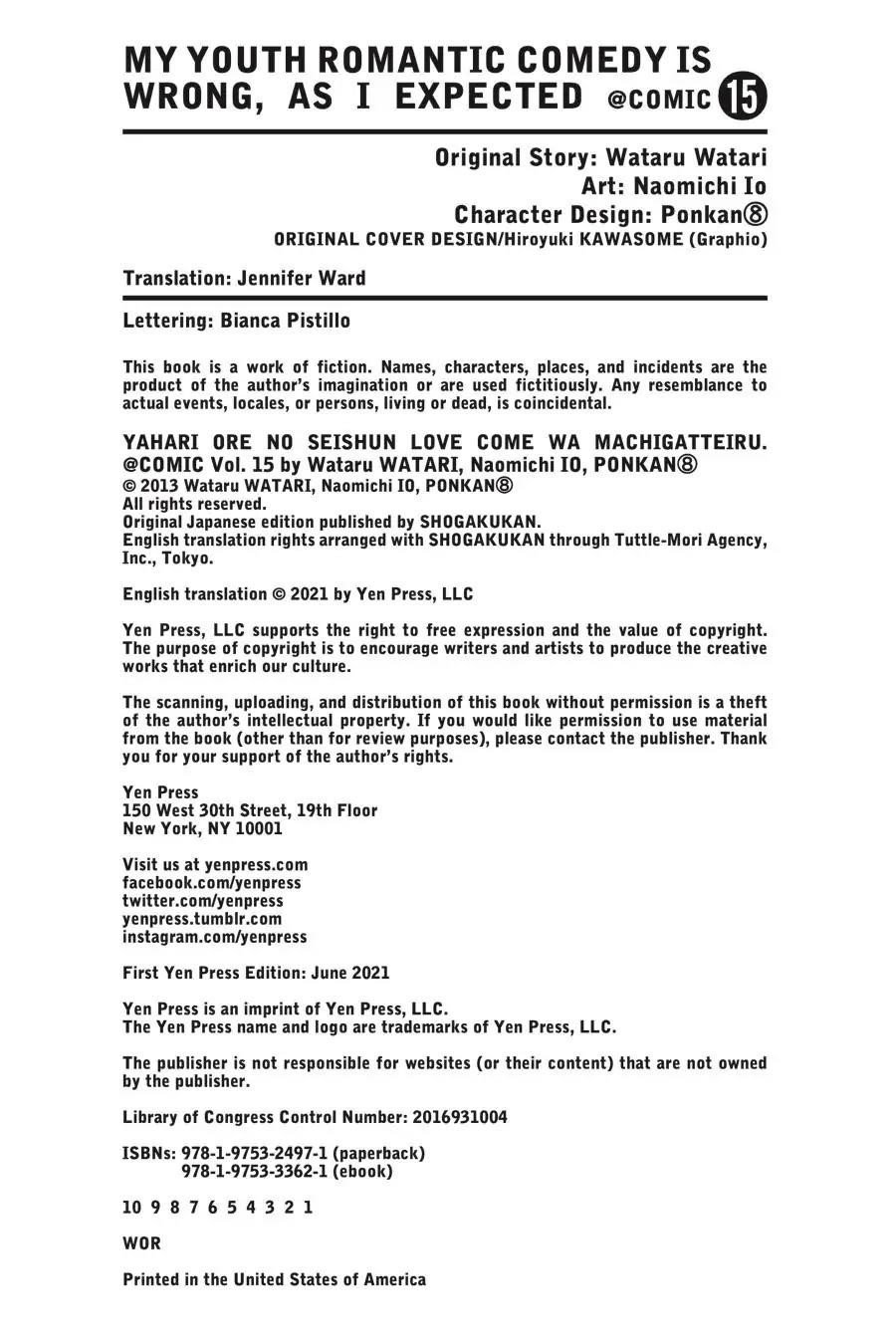 My Youth Romantic Comedy Is Wrong as I Expected @ comic Chapter 86 - Page 35