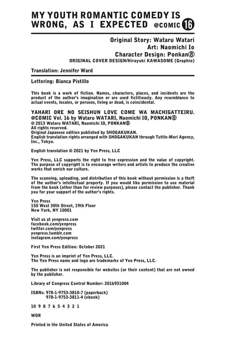 My Youth Romantic Comedy Is Wrong as I Expected @ comic Chapter 91 - Page 35