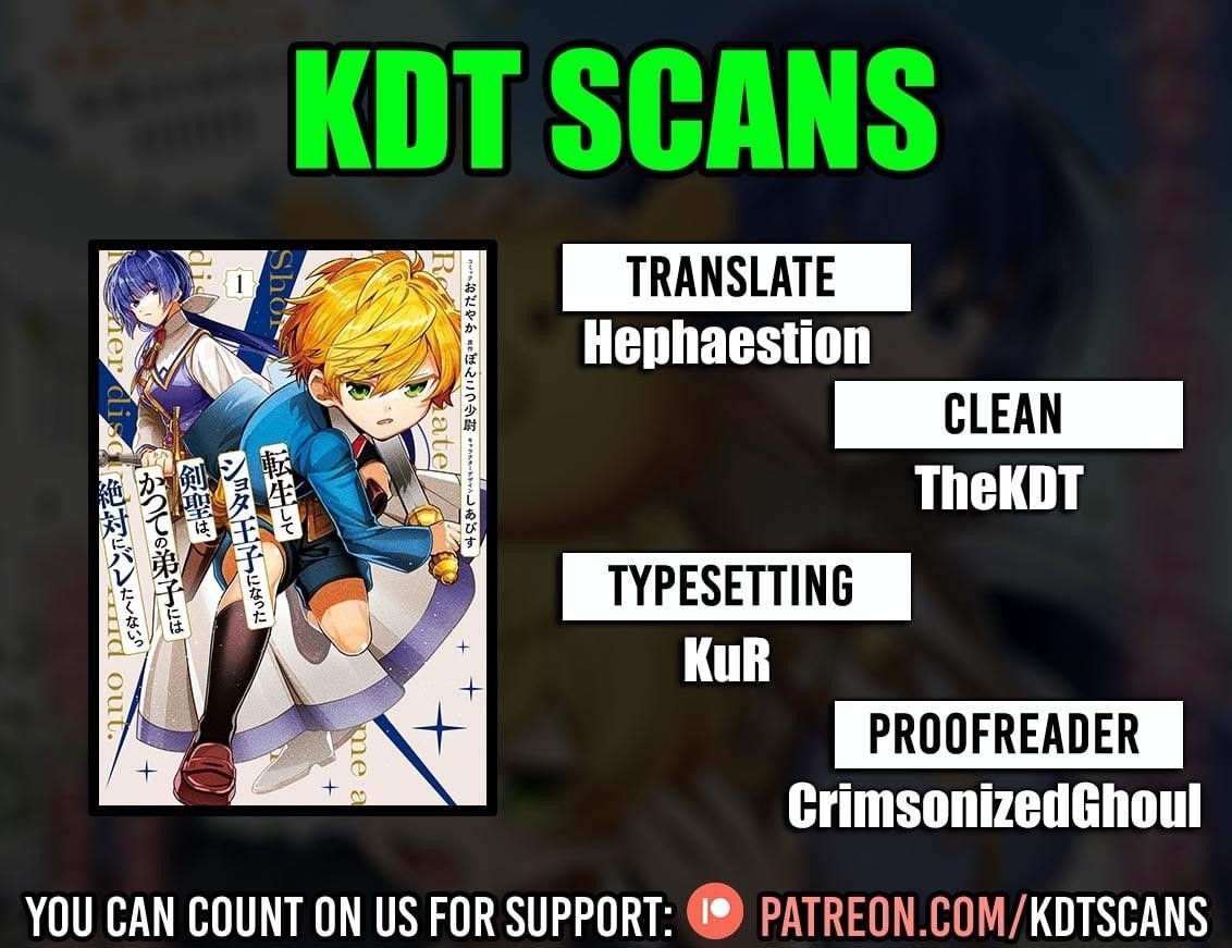 Reincarnated. The Sword Saint Who Became a Shorty Prince to His Former Disciples ~ I Don’t Want My Former Disciples to Find Out Chapter 12 - Page 1