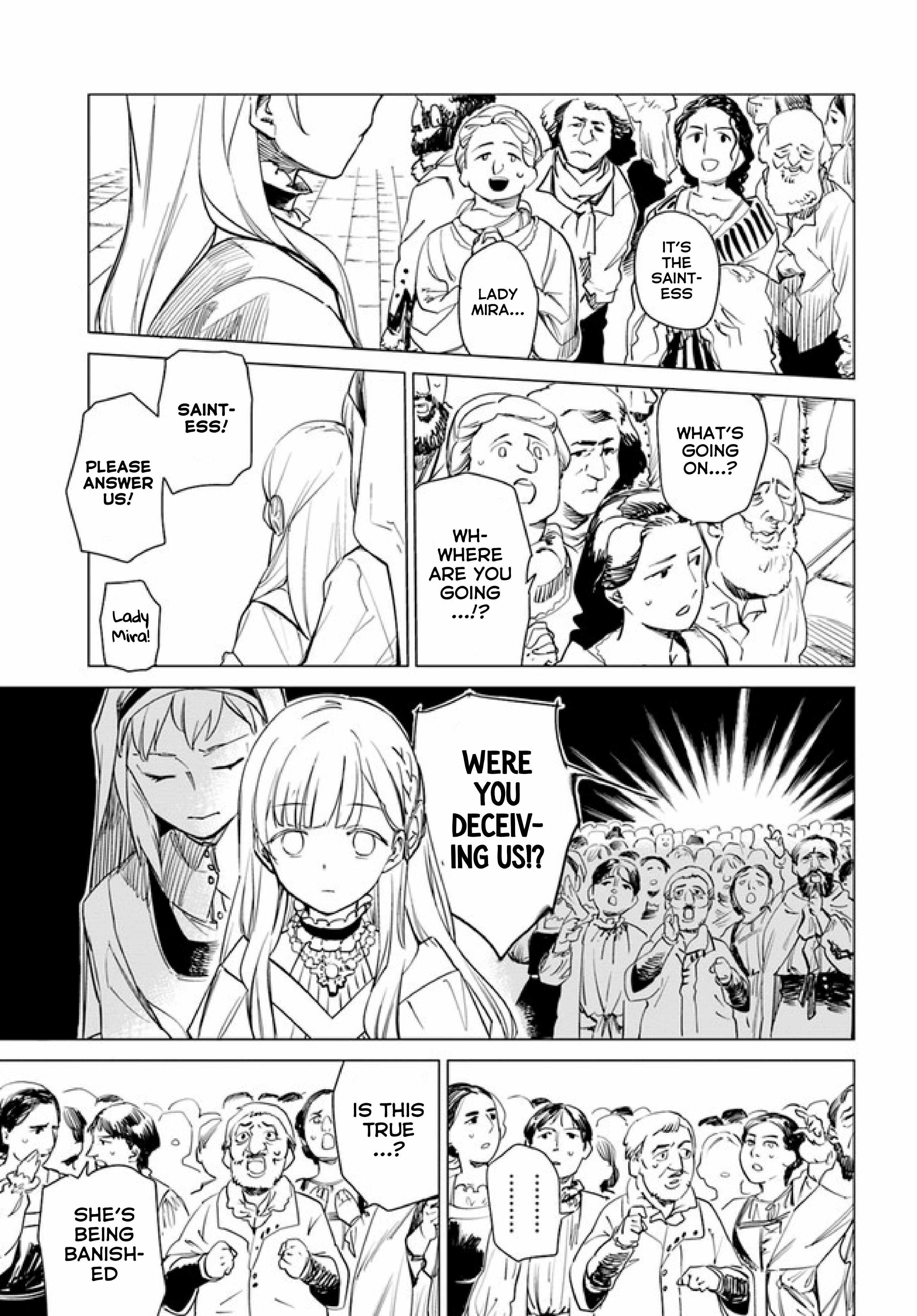 Nise Seijo!? Mira no Boukentan – Tsuihousaremashita ga, Jitsu wa Saikyou na no de Second Life wo Tanoshimimasu! Chapter 1 - Page 13