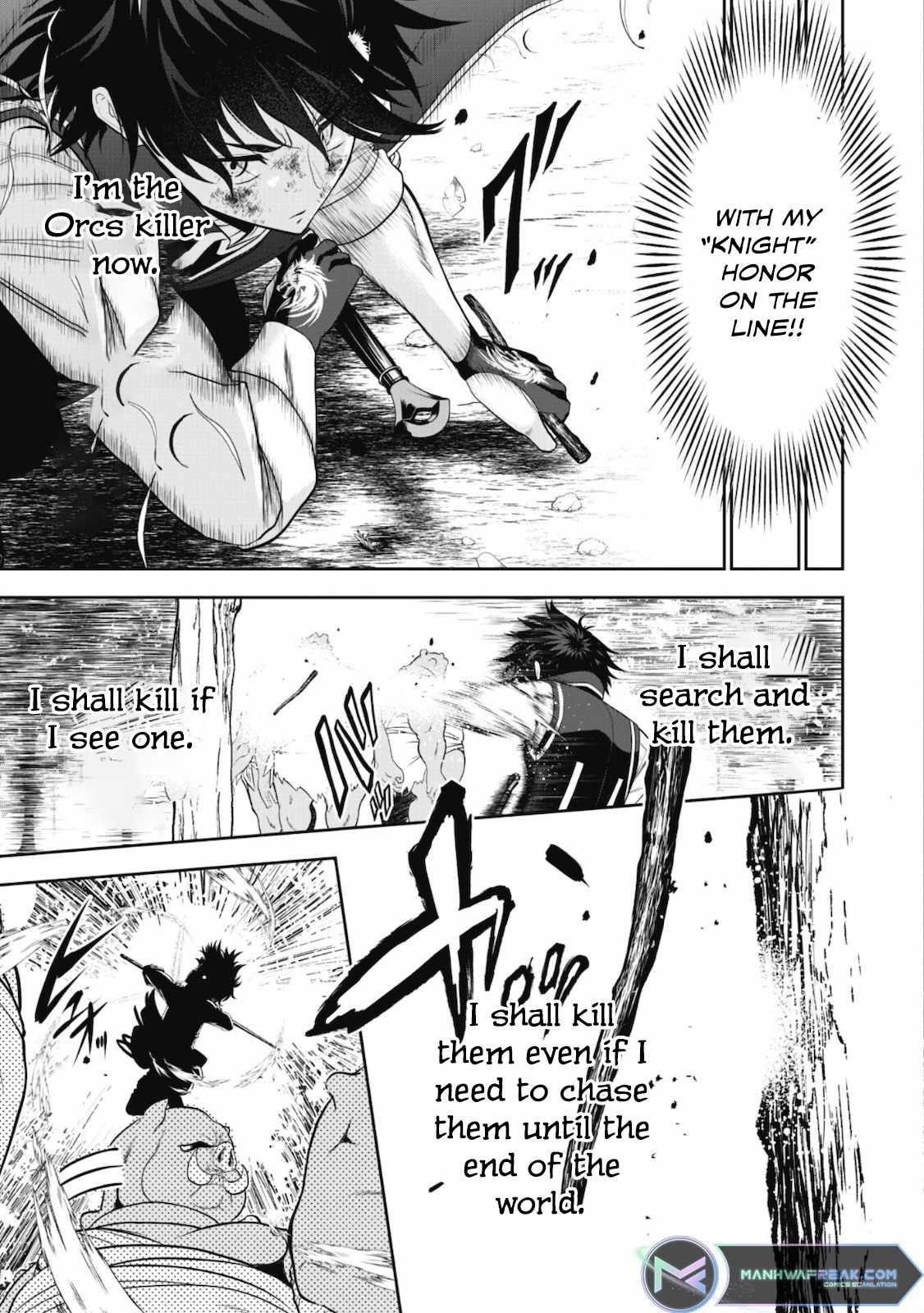 The strongest knight works hard on the lowest knight order ~ Hunt the orcs until the end of earth that’s easy~ Chapter 2 - Page 14