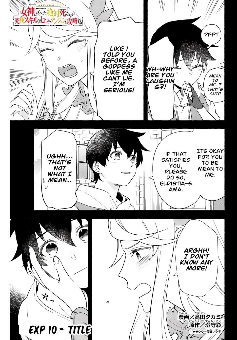 Eldias Lord: Conquer the Seven Dungeons With the Ultimate Skill of Never Dying Given to you by the Goddess Chapter 10 - Page 1