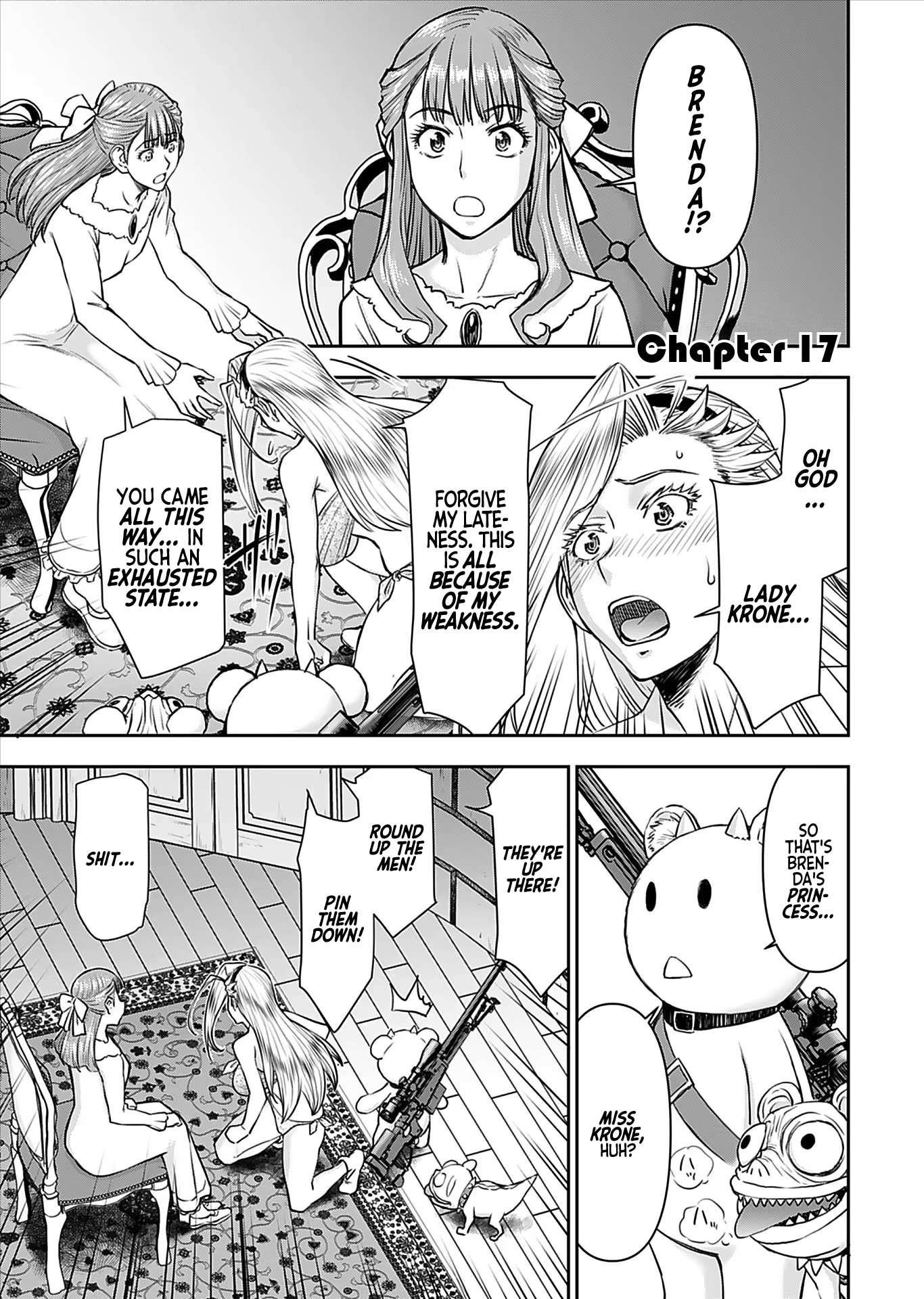 Isekai Sniper wa Onna Senshi no Mofumofu Aigan Doubutsu Chapter 17 - Page 1