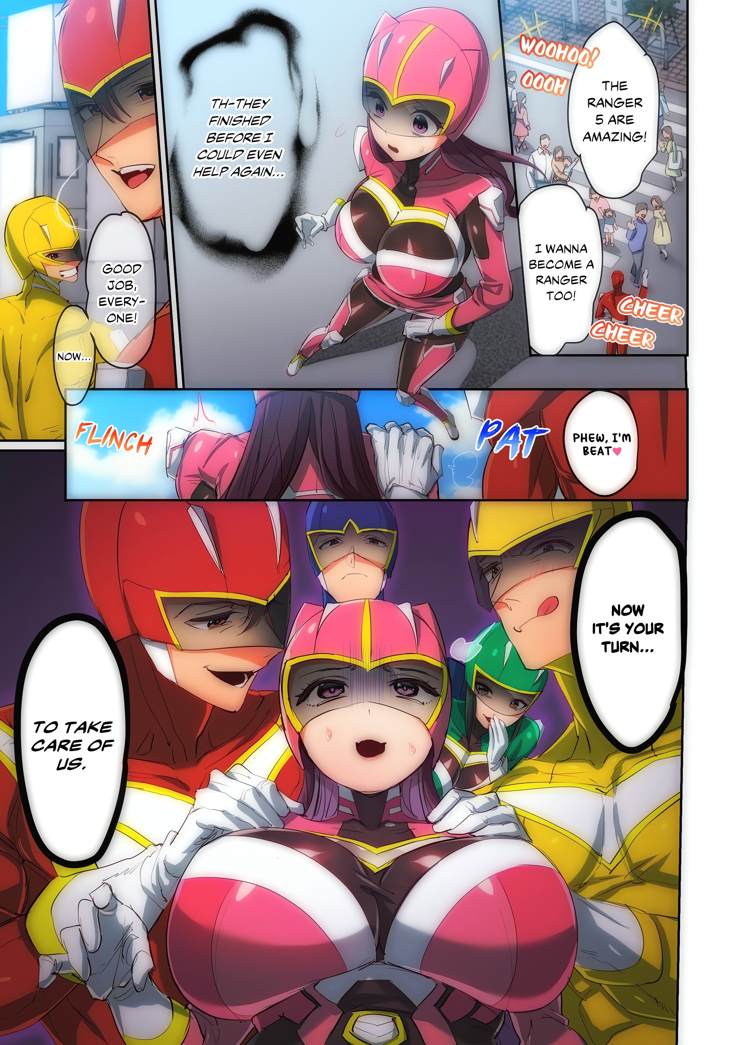 Pitiful Ranger Pink: I’m Such a Disgrace, but It Feels So Good! (Uncensored) Chapter 1 - Page 3