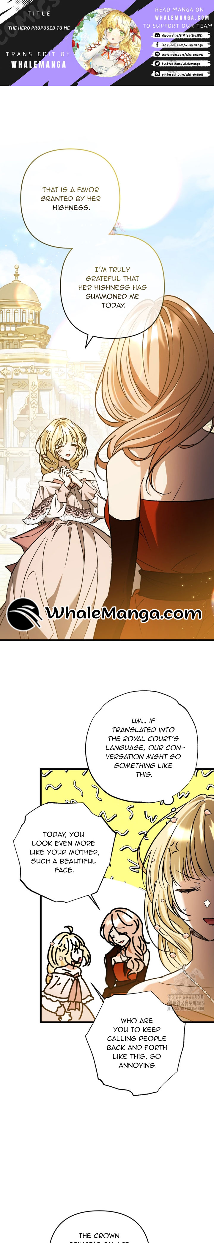 The hero proposed to me Chapter 35 - Page 1