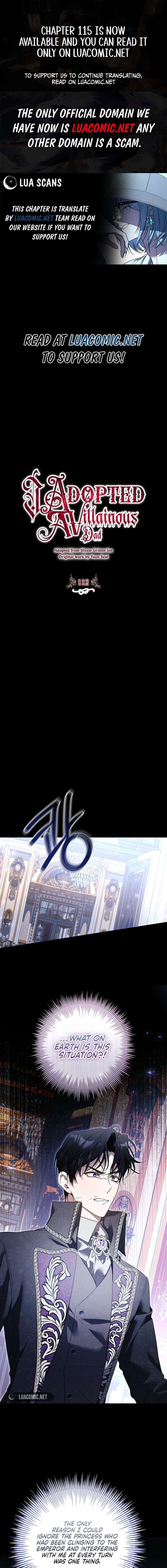 I Adopted a Villainous Dad Chapter 112 - Page 1