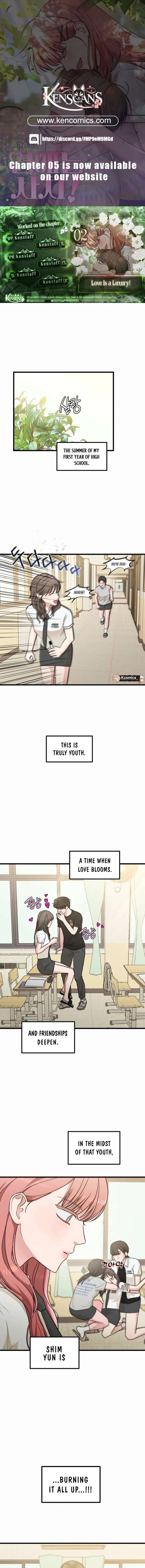 Love Is a Luxury! Chapter 2 - Page 1