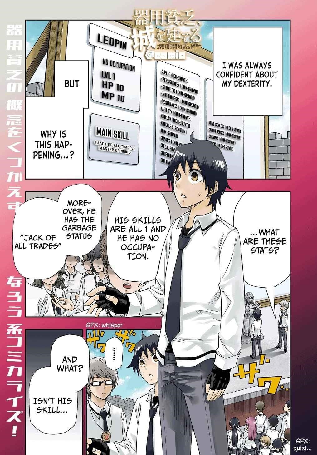 Exiled in a Class Trial for Poor Dexterity Chapter 1 - Page 1