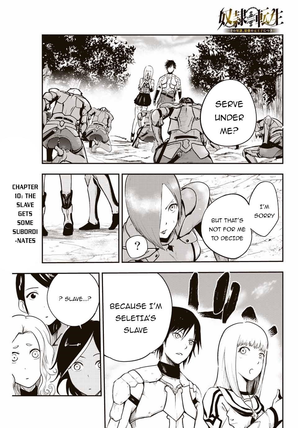 Dorei Tensei: Sono Dorei, Saikyou no Moto Ouji ni Tsuki Chapter 10 - Page 1