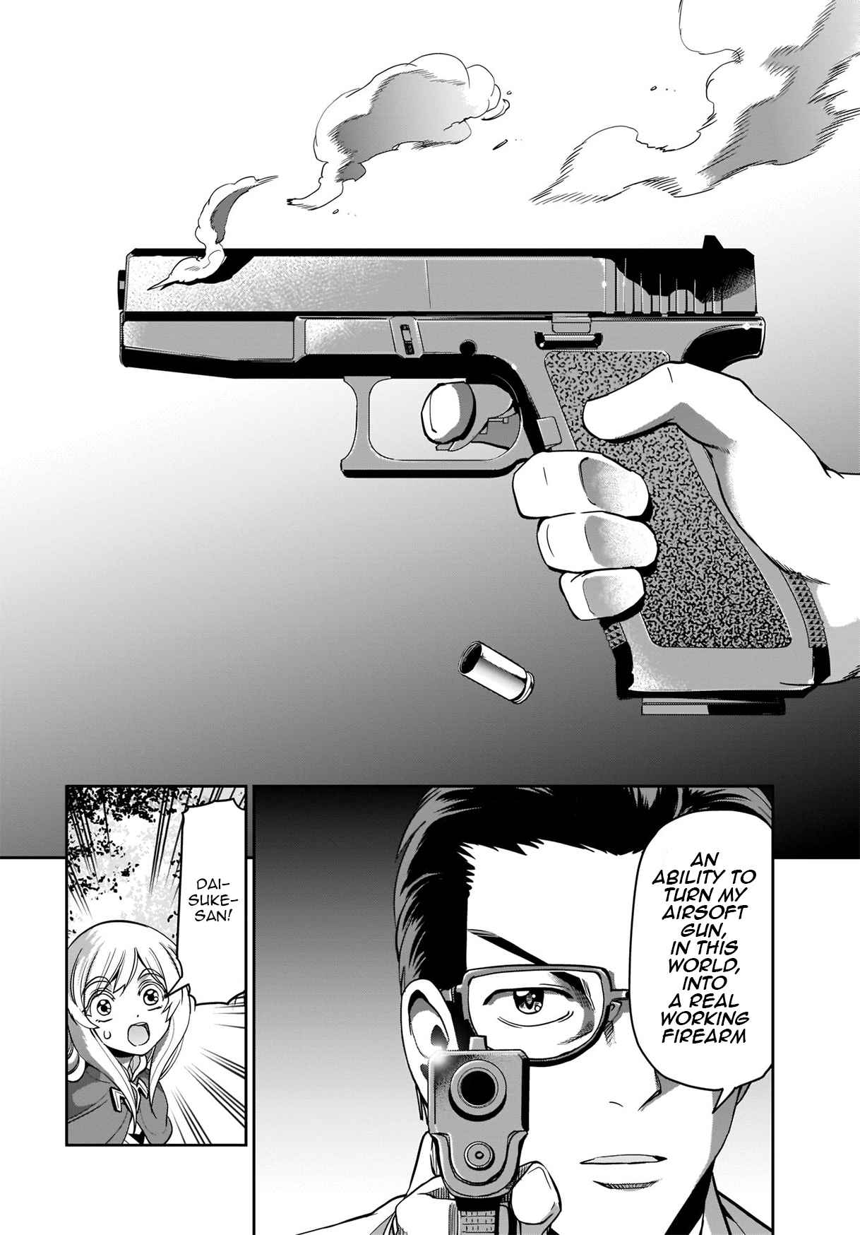 The gunner’s life of a middle-aged man summoned to another world and armed with a rifle: an airsoft addicted salaryman returns to the alternative world after work Chapter 1 - Page 19