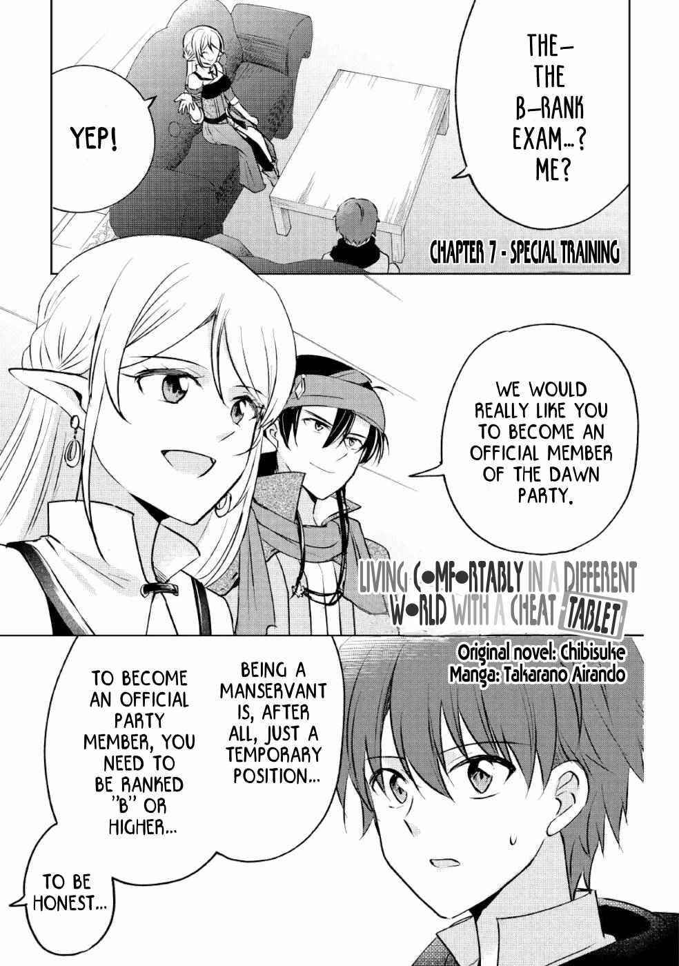 Living Comfortably In A Different World With A Cheat Tablet Chapter 7 - Page 1
