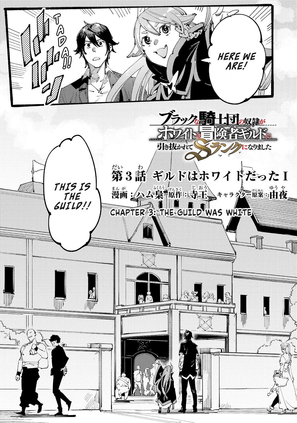 The Slave of the “Black Knights” is Recruited by the “White Adventurer’s Guild” as a S Rank Adventurer Chapter 3 - Page 1