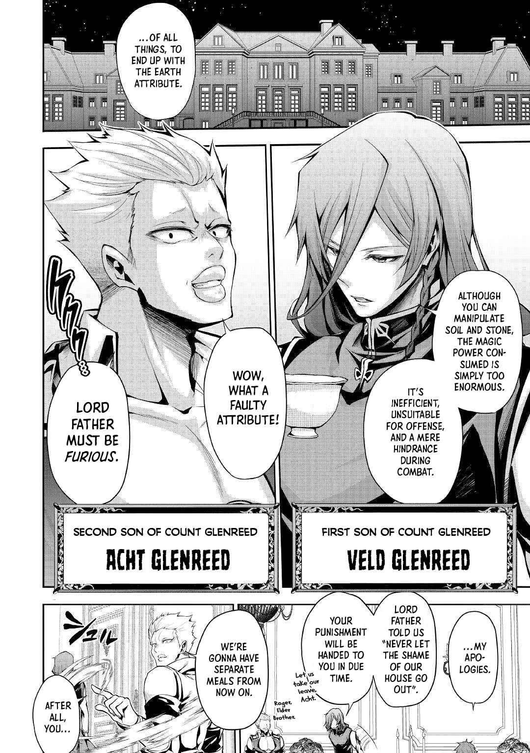 I Was Banished to a Desolate Region Because of the Faulty Attribute Earth Magic, so I’m Going to Put in my All to Develop my Territory! Chapter 1 - Page 8