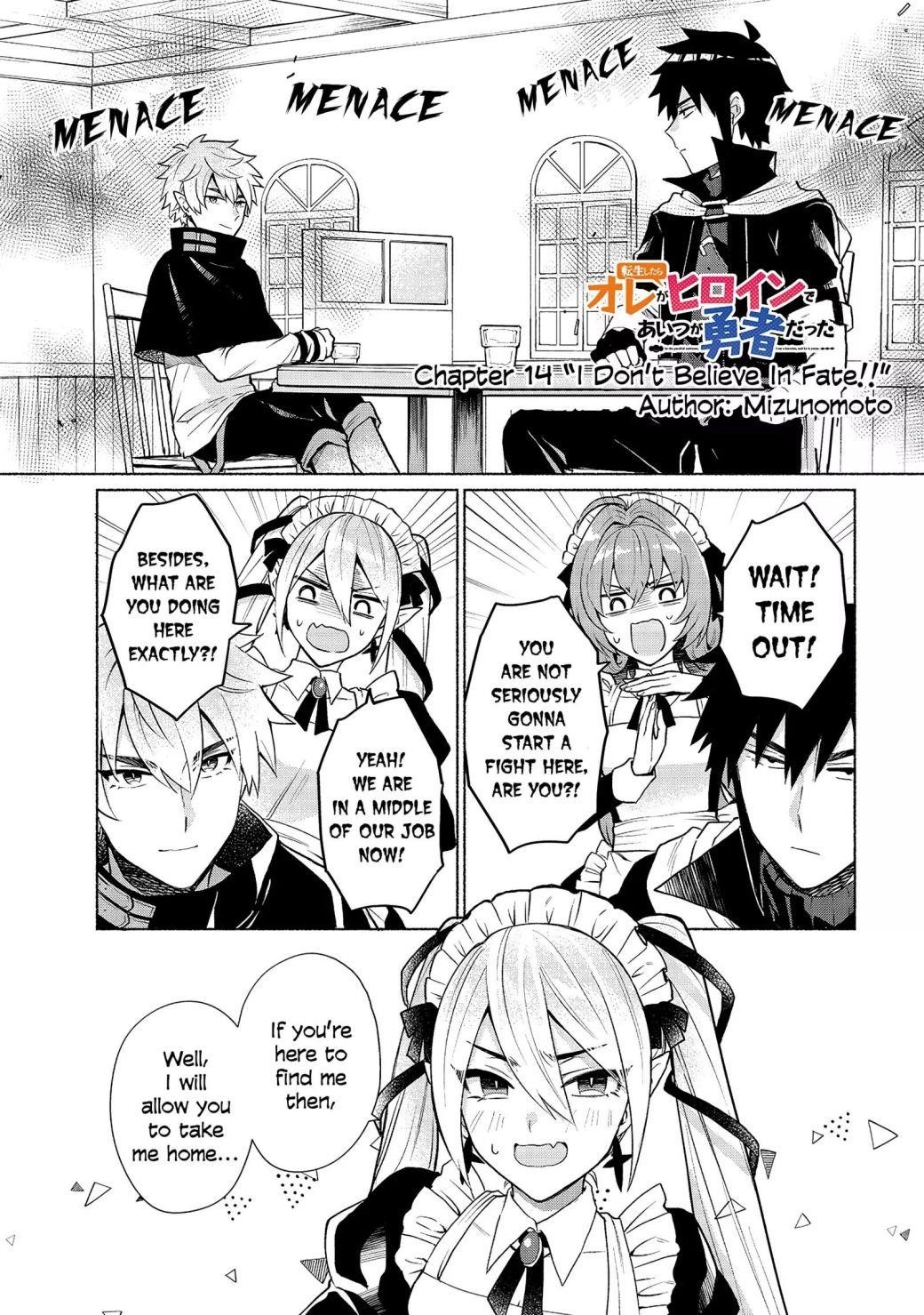 When I Was Reincarnated in Another World, I Was a Heroine and He Was a Hero Chapter 14 - Page 1