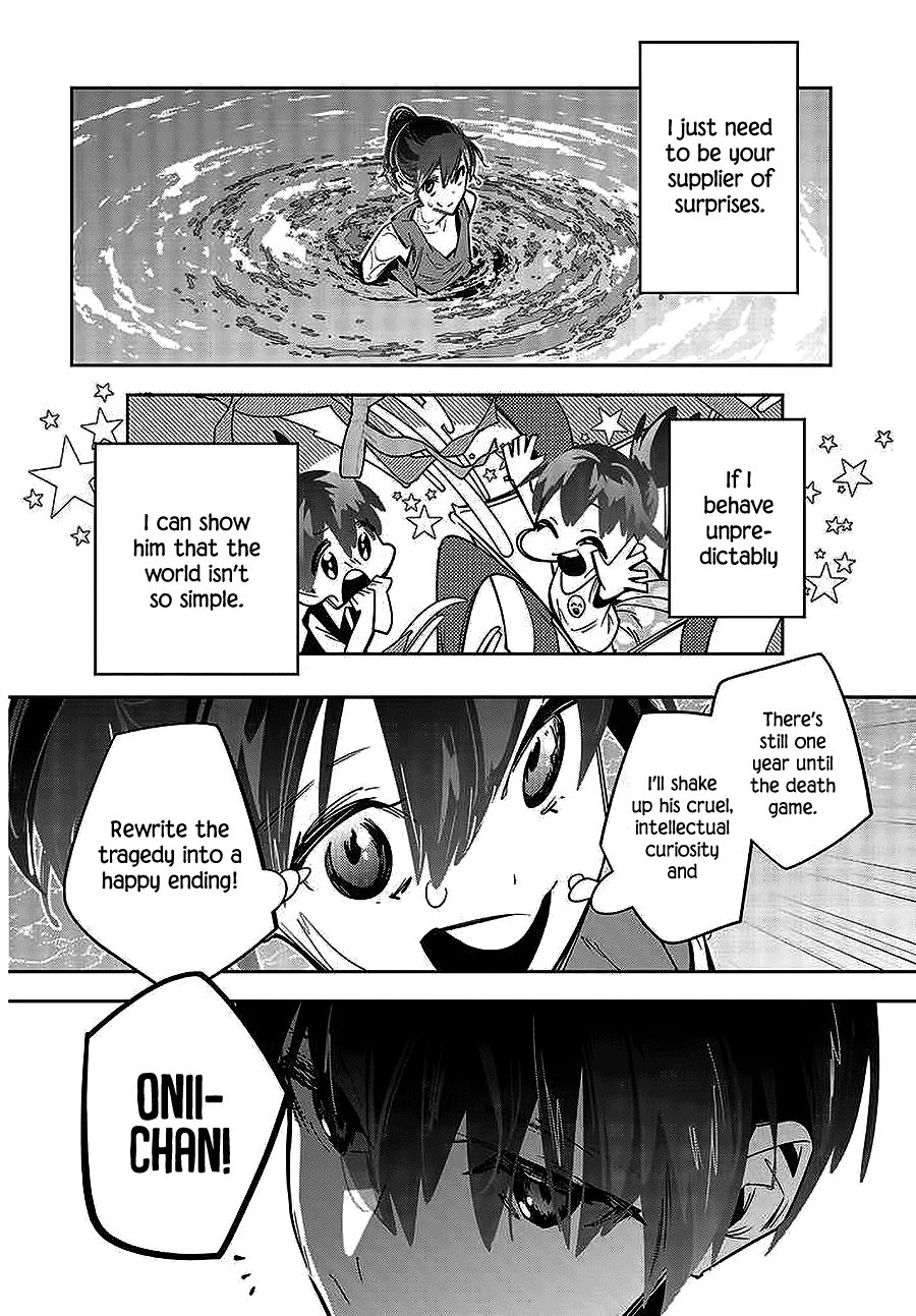 I Reincarnated as the Little Sister of a Death Game Manga’s Murder Mastermind and Failed Chapter 1 - Page 46