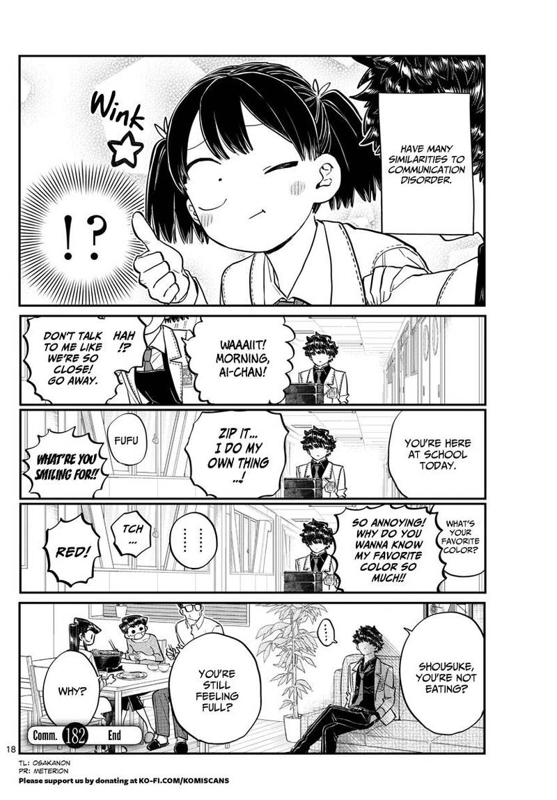 KOMI-SAN WA KOMYUSHOU DESU Chapter 182 - Page 18