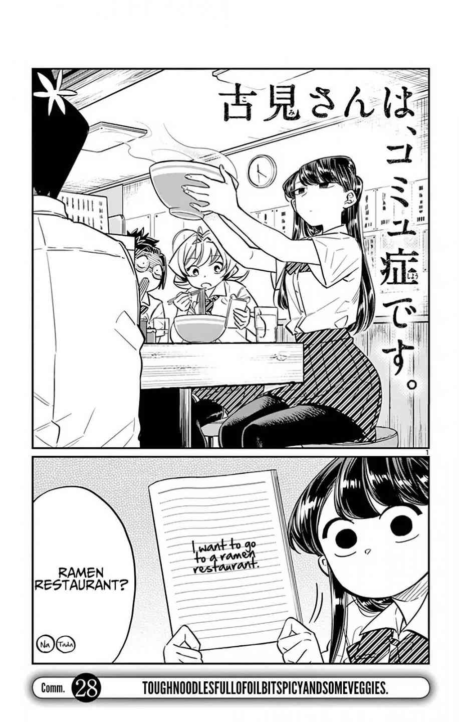 KOMI-SAN WA KOMYUSHOU DESU Chapter 28 - Page 1