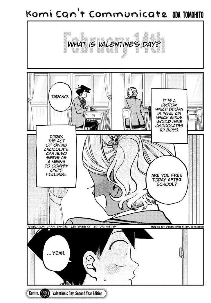 KOMI-SAN WA KOMYUSHOU DESU Chapter 299 - Page 1