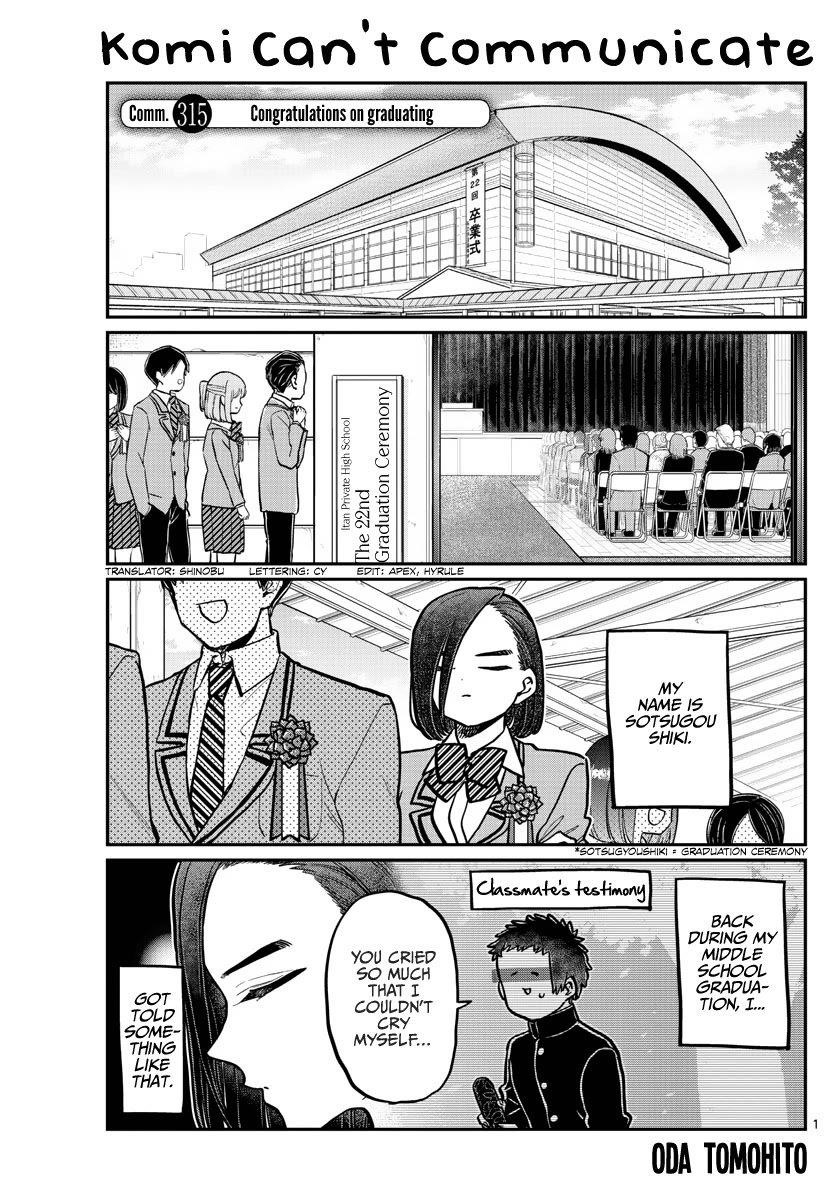 KOMI-SAN WA KOMYUSHOU DESU Chapter 315 - Page 1