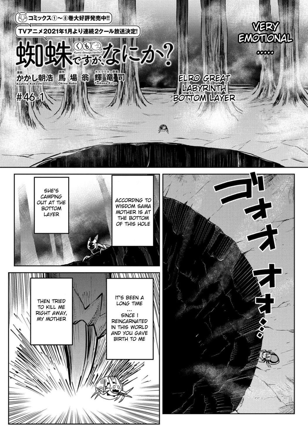 Kumo Desu Ga, Nani Ka? Chapter 46.1 - Page 1