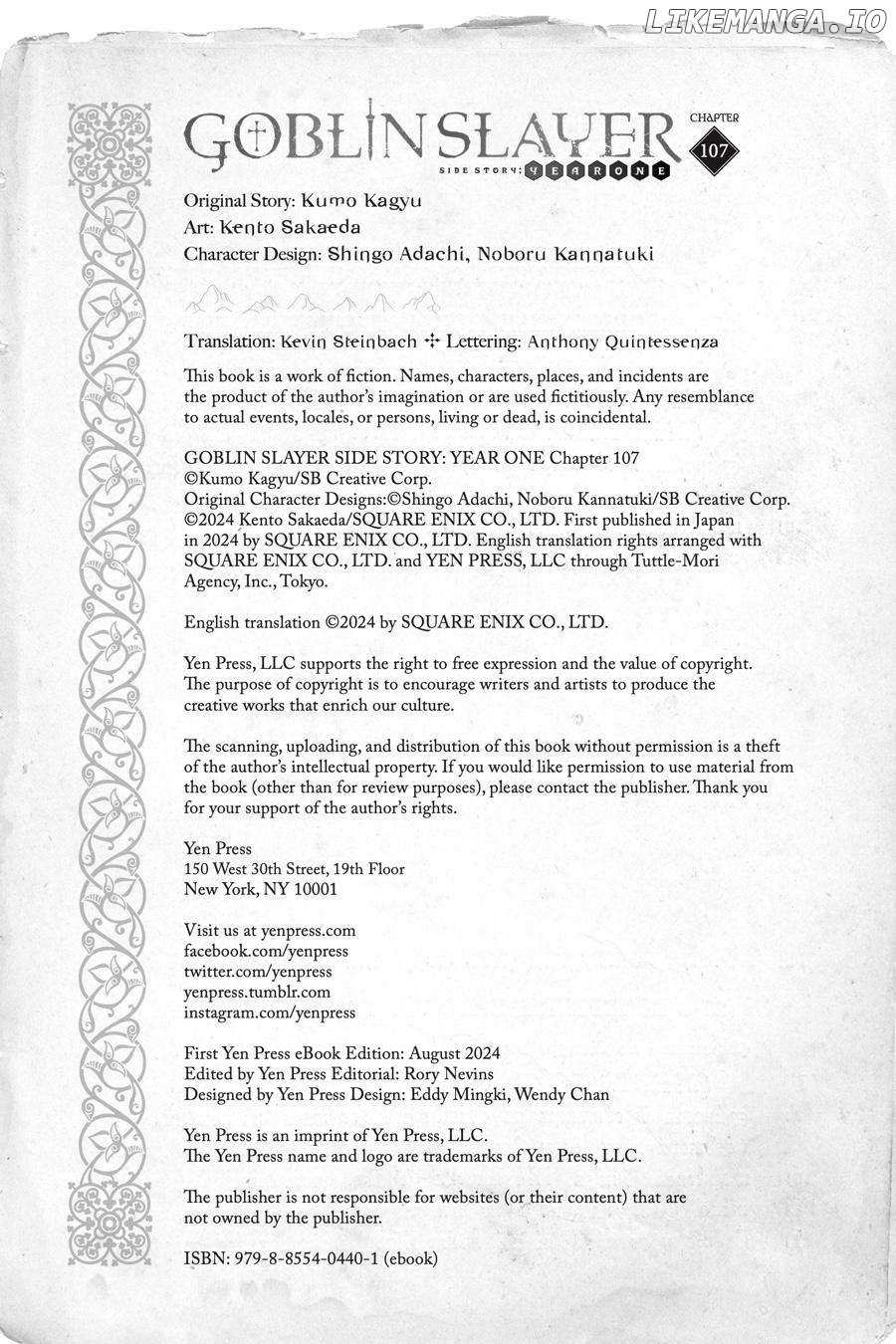 GOBLIN SLAYER: SIDE STORY YEAR ONE Chapter 107 - Page 20